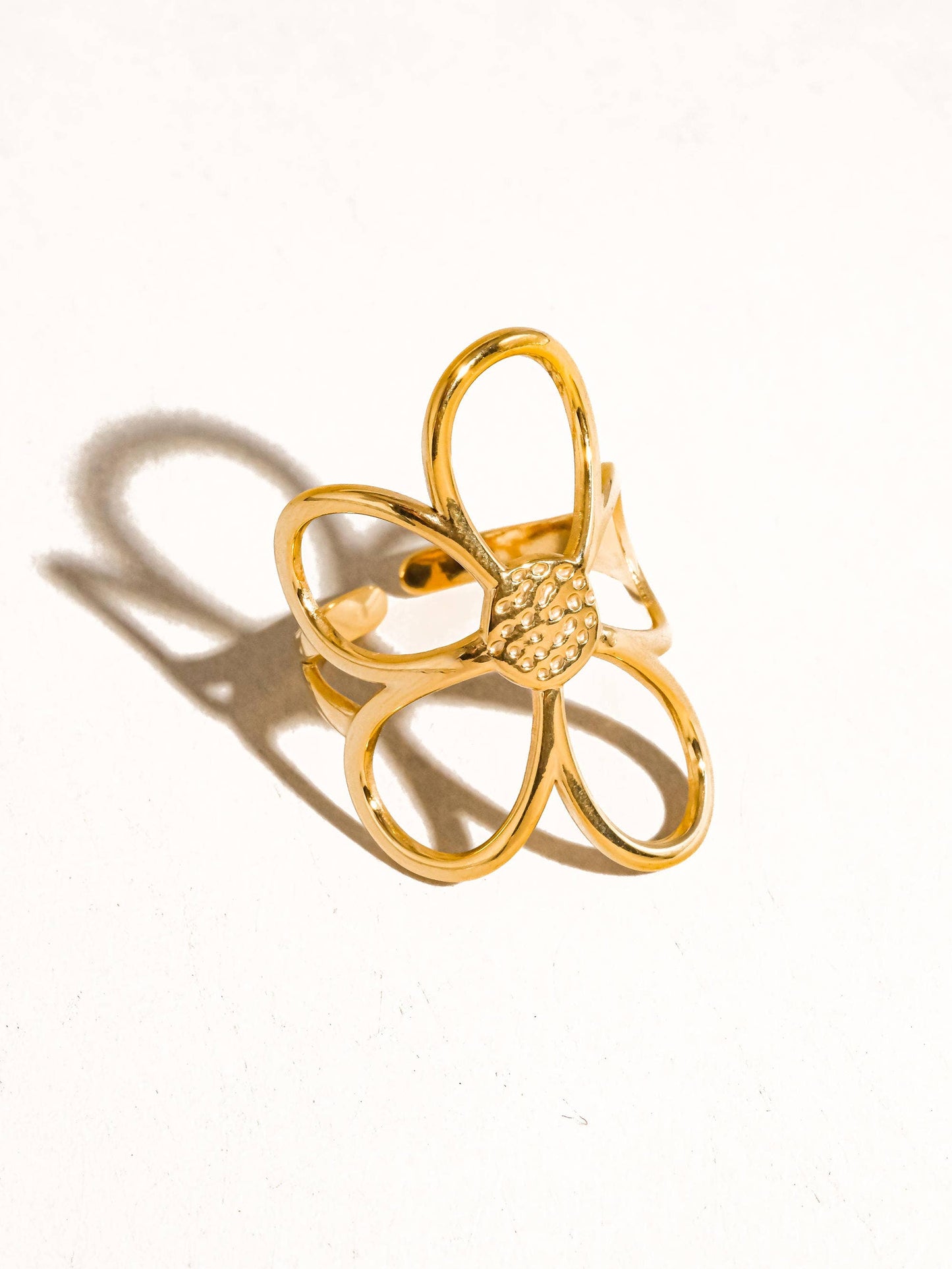 Isolde 18K Non-Tarnish Large Floral Ring: Multi-Colored