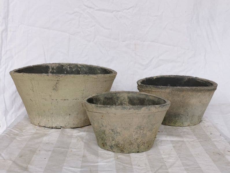 Prescot Terra Cotta Pot Mossed Blackstone (set of 3, case 4)