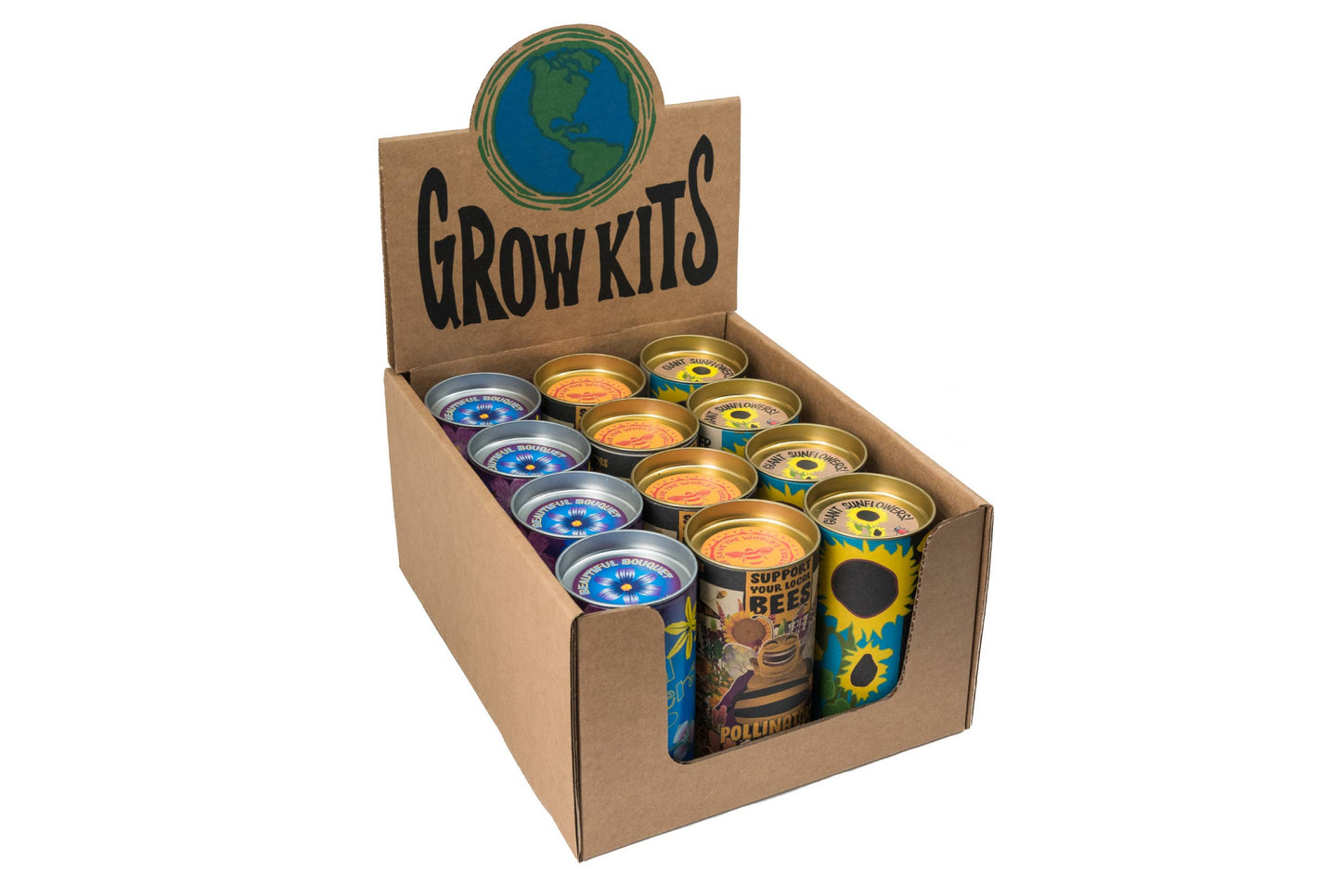 Blooms for Butterflies Case Pack | 12 Grow Kits w/ Display