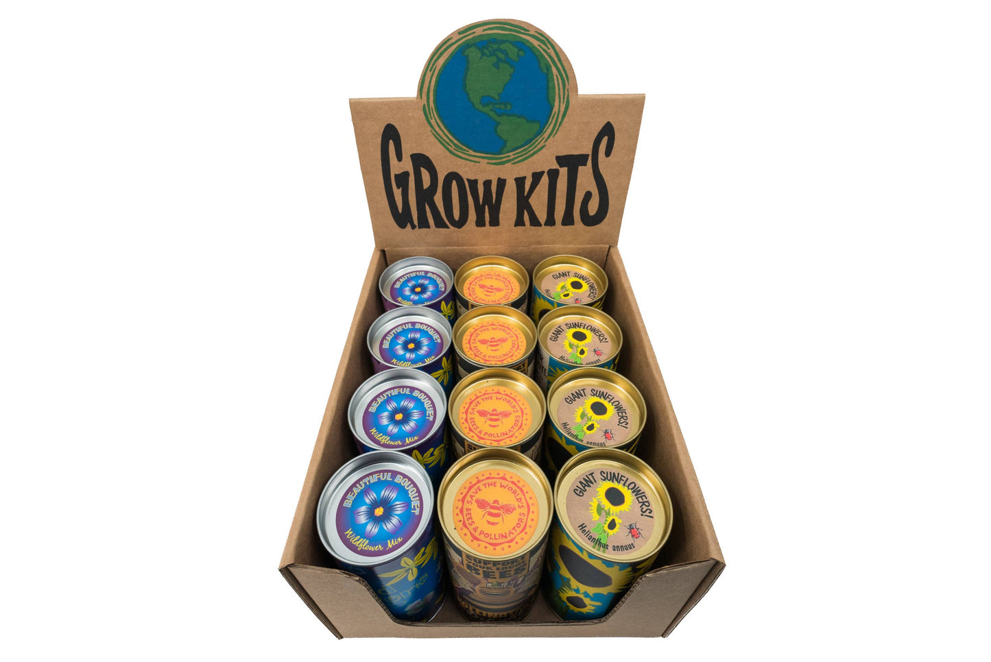 Blooms for Butterflies Case Pack | 12 Grow Kits w/ Display