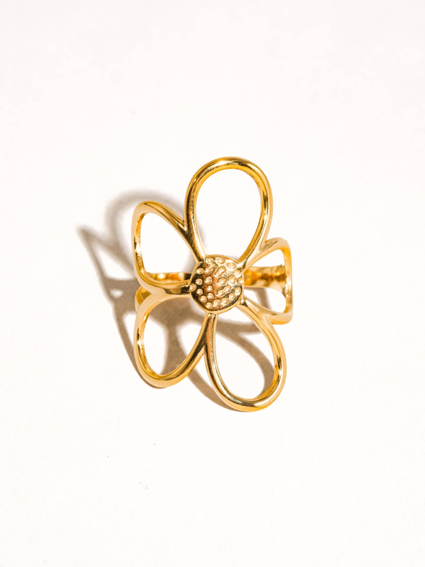Isolde 18K Non-Tarnish Large Floral Ring: Multi-Colored