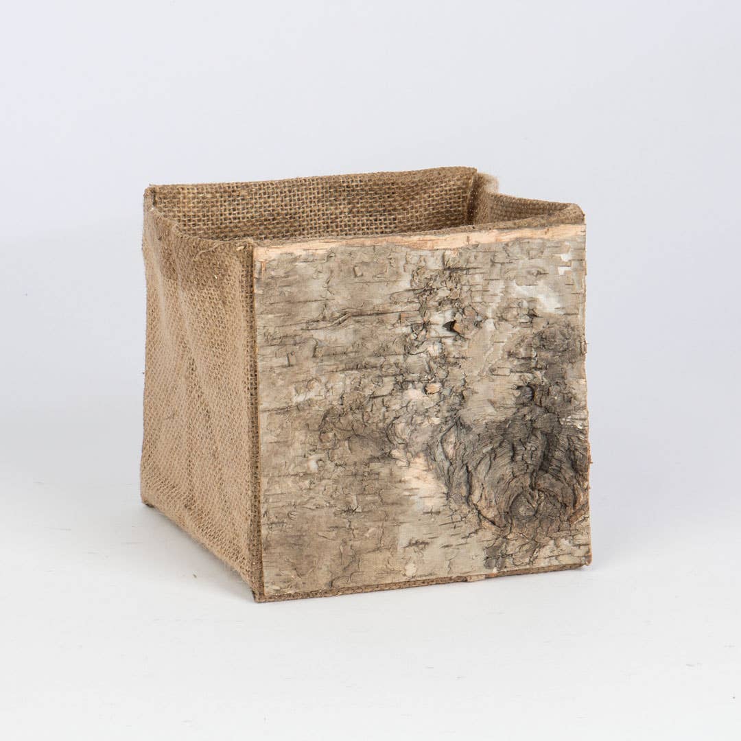 SQ BURLAP/BIRCH BOX