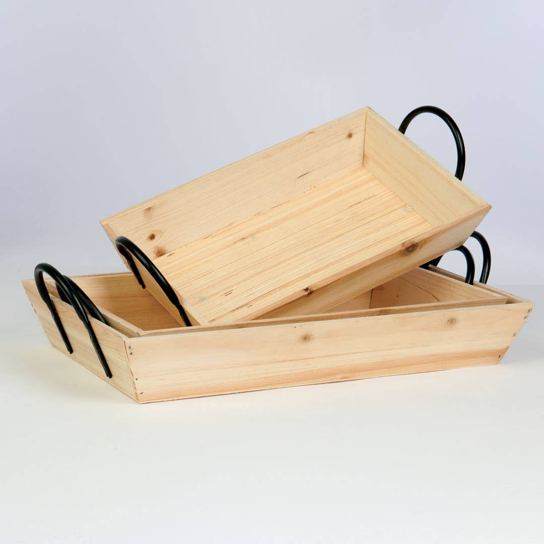 RECT WOOD TRAY SH