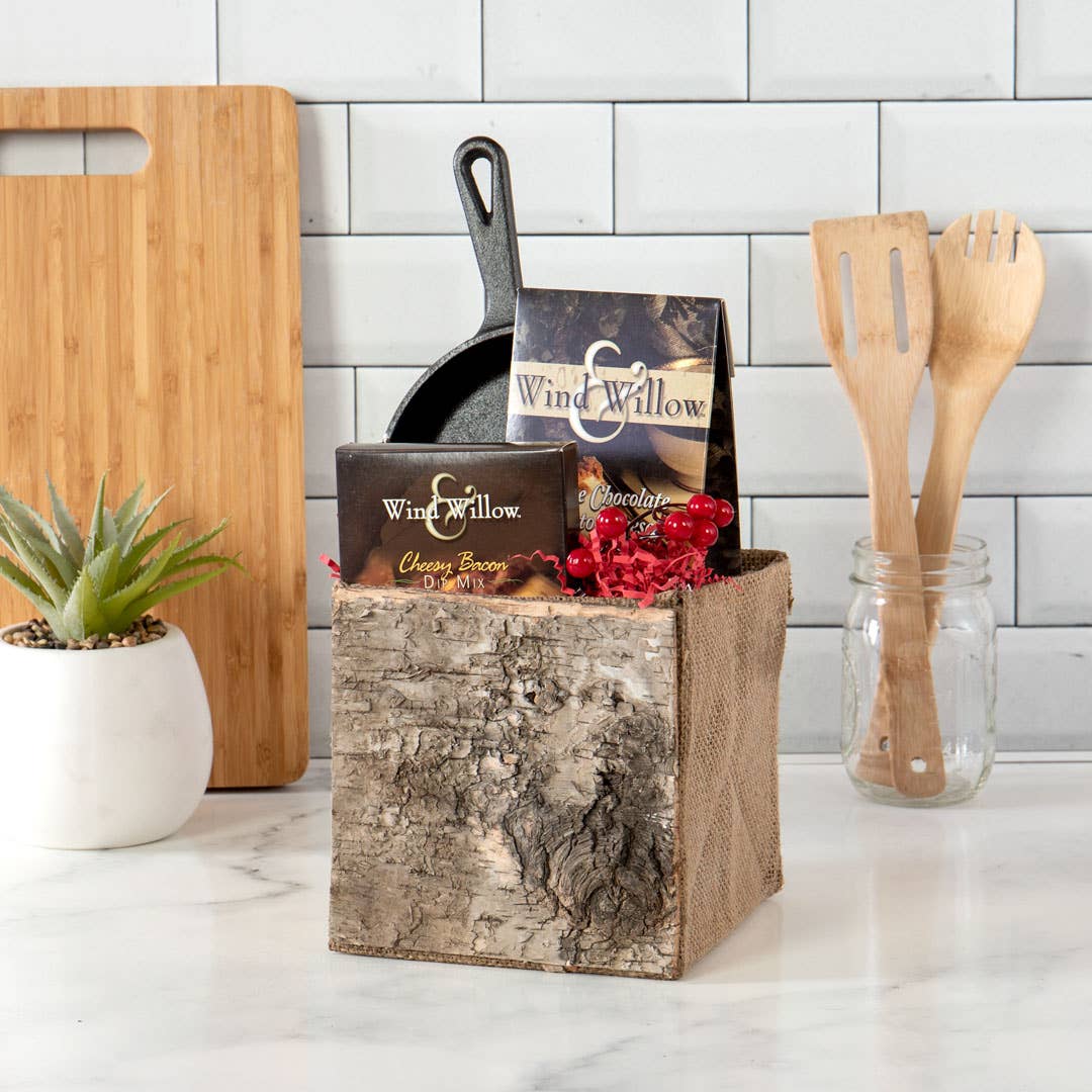 SQ BURLAP/BIRCH BOX