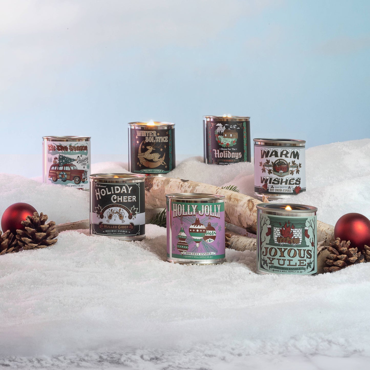 Winter Solstice Holiday Candle: 1/2 Pint